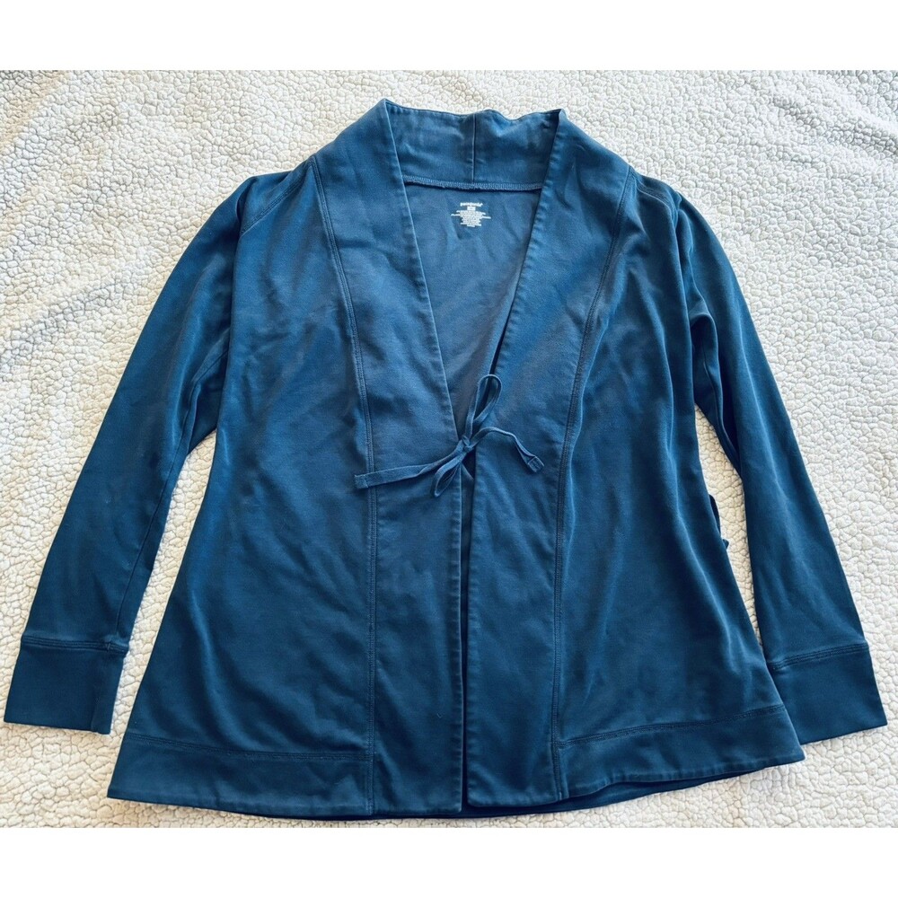 Patagonia Brushed Vitaliti Wrap Cardigan Women’s Med Blue Tie Front Style 54600